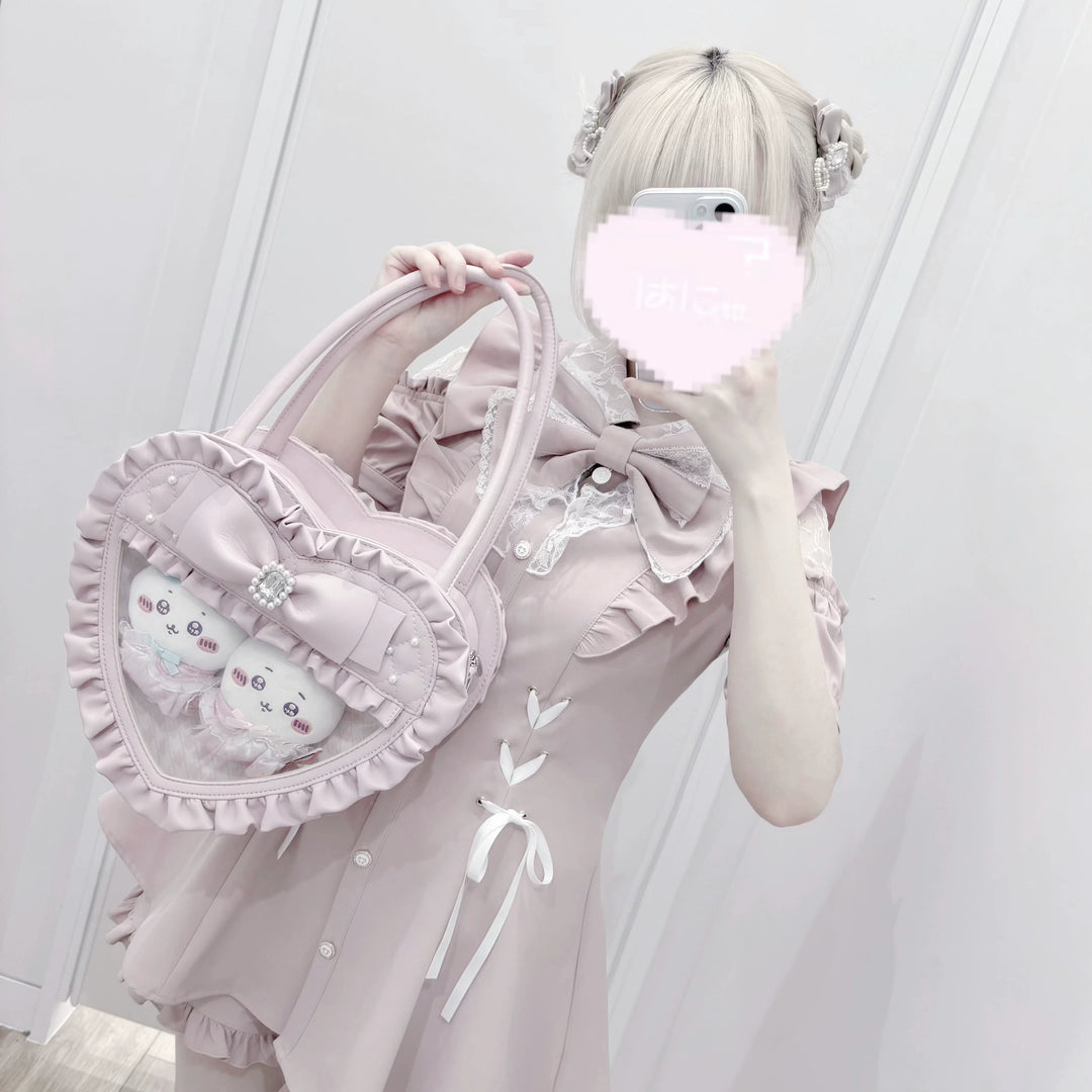 Jirai Kei Heart-shaped Itabag, Detachable Pinning Board 44774:824816