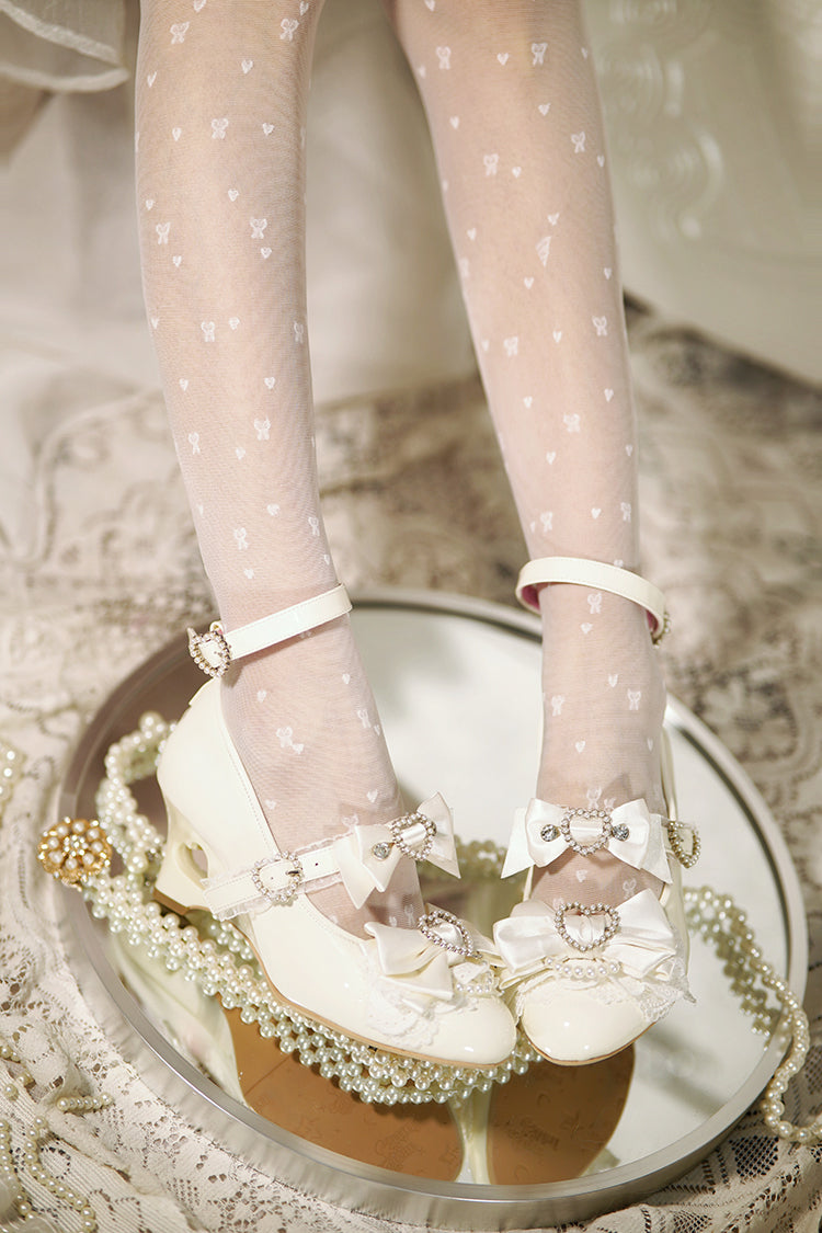 Princess Lolita Wedge Shoes with Open Heart Hollow Heel 42709:749978