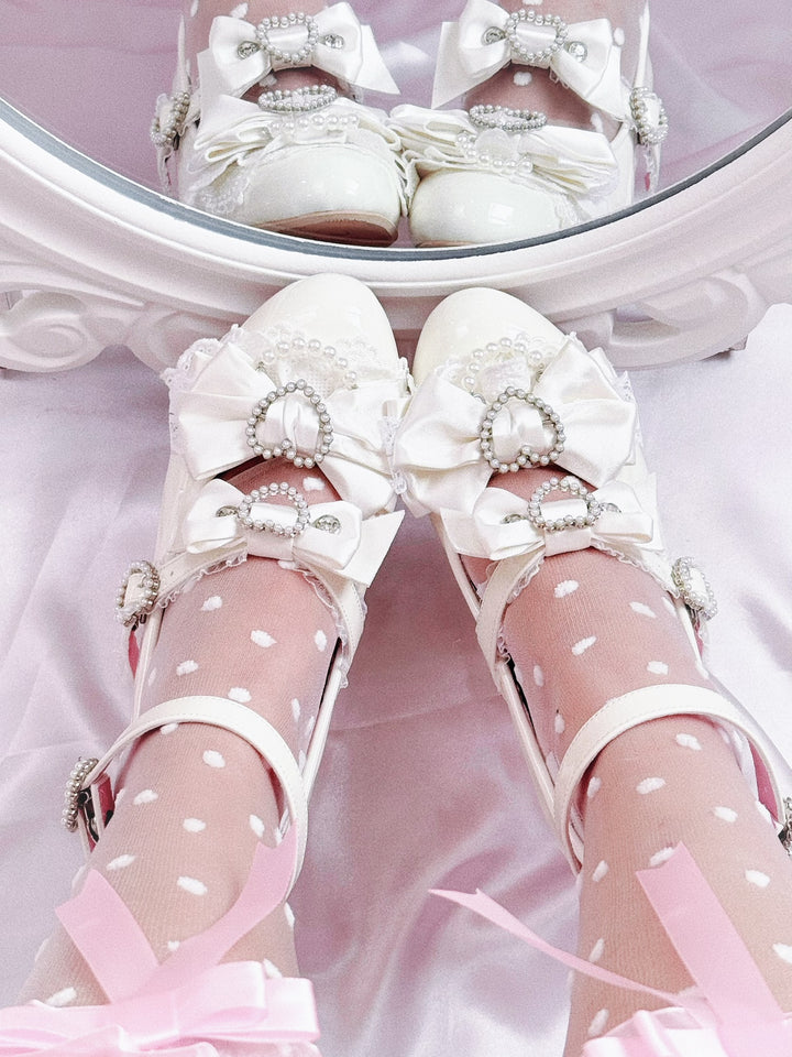 Princess Lolita Wedge Shoes with Open Heart Hollow Heel 42709:752871