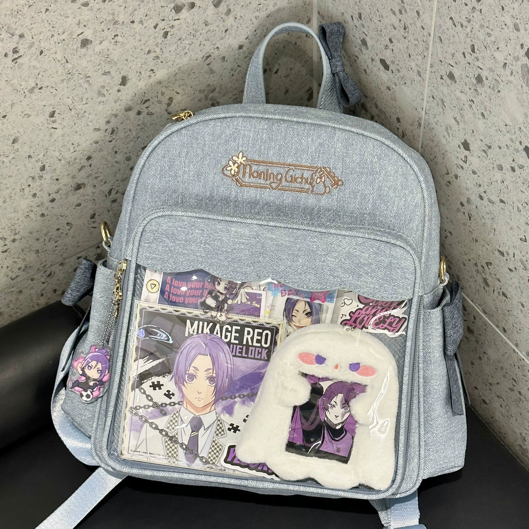 Kawaii Ita Bag Cute Large Capacity Backpack (Denim) 33786:485342