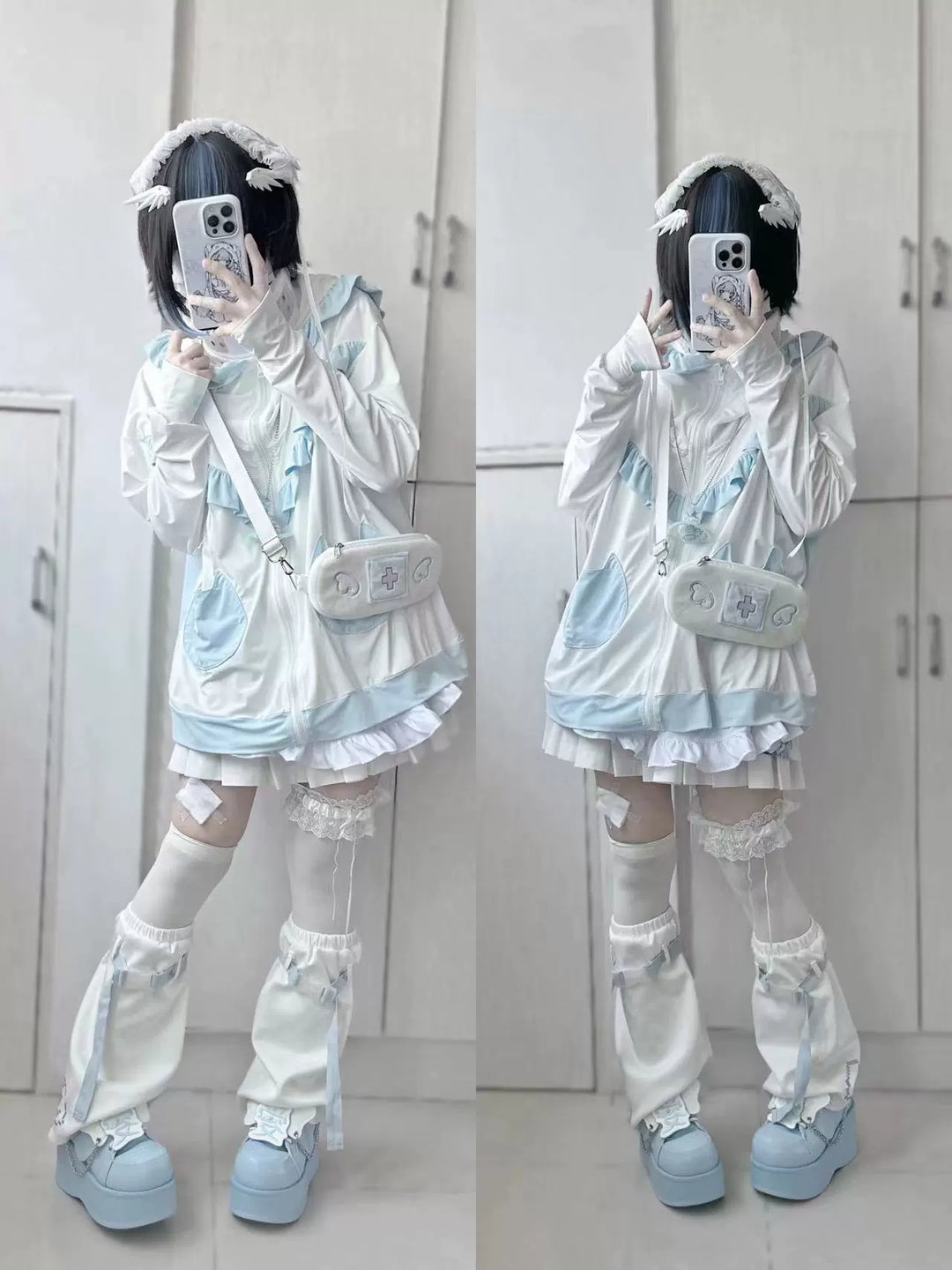 UPF50+ Tenshi Kaiwai Hooded Sunscreen Shirt With Cat Ear 37698:570750