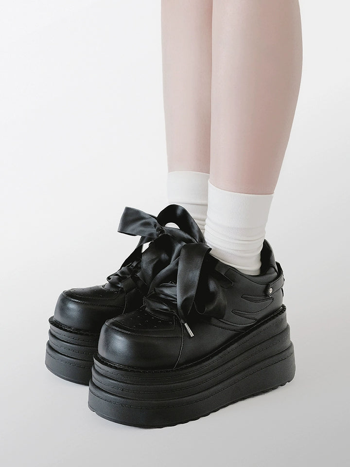 Jirai Kei Platform Shoes Round-toe Sneaker Shoes 40090:678458