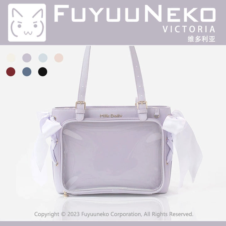 Large Capacity Ita Bag With Window Front & Detachable Ribbon Bow 43229:772412