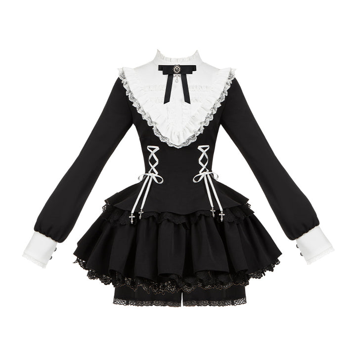 Ruffle Jirai Kei Dress | Shorts | Plush Doll Bag Each Sold Separately 42490:741956