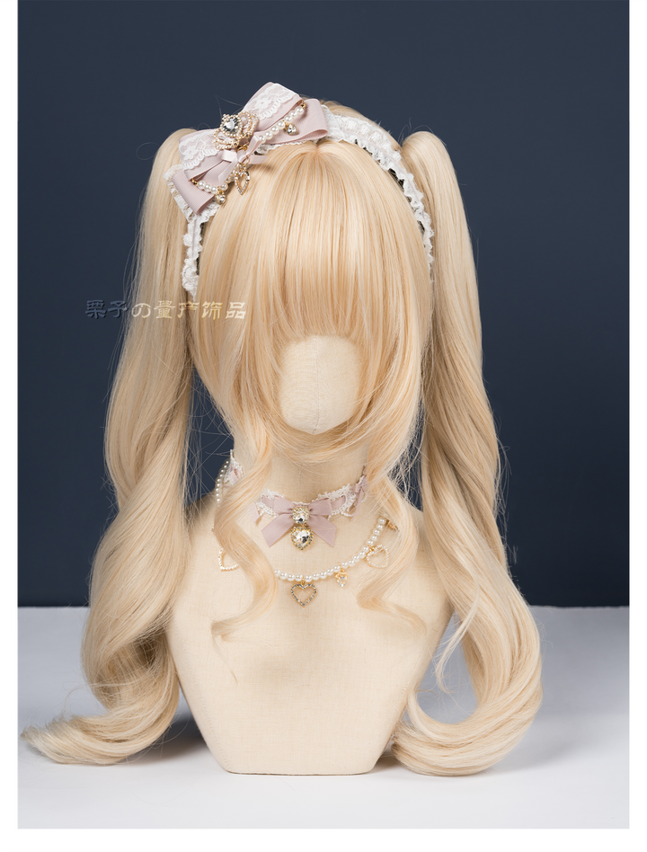 Ryousangata Bow Headband, Rhinestone Accents 44413:808195