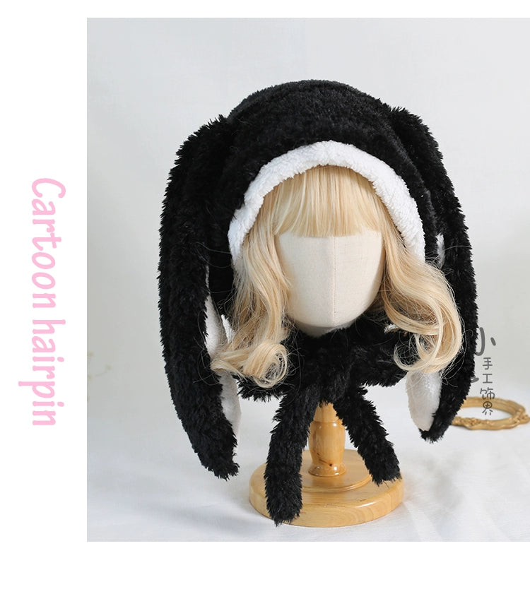 Lolita Hat Bunny Ears Hat Warm Plush Hat 28928:344986