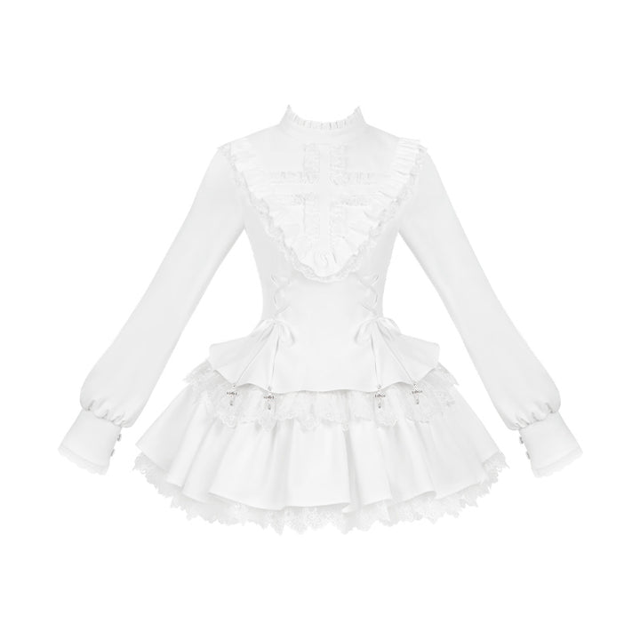 Ruffle Jirai Kei Dress | Shorts | Plush Doll Bag Each Sold Separately (L M S) 42490:741957