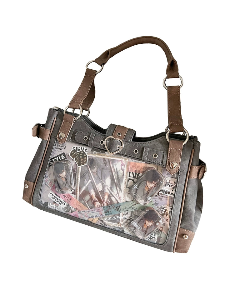 Punk Ita Bag Single Shoulder Bag Cool Office Worker Crossbody 37056:546338