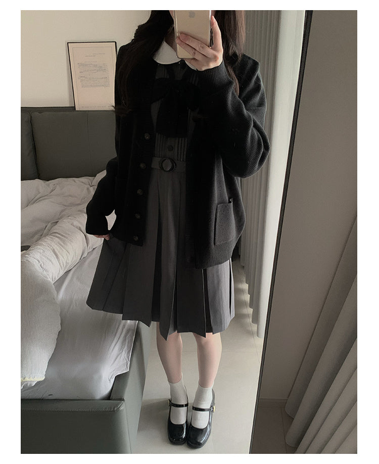 JK Uniform V-Neck Cardigan for Kansai-Collar Style Multicolor 42668:748698