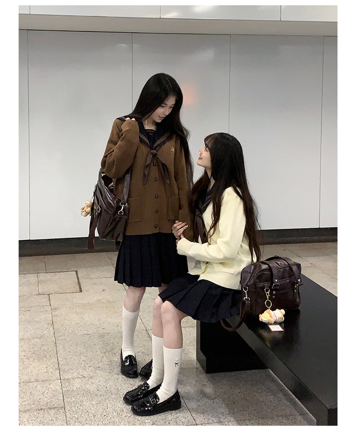 JK Uniform V-Neck Cardigan for Kansai-Collar Style Multicolor 42668:748690
