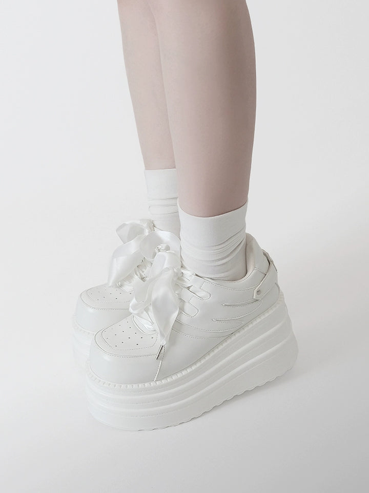 Jirai Kei Platform Shoes Round-toe Sneaker Shoes 40090:678448