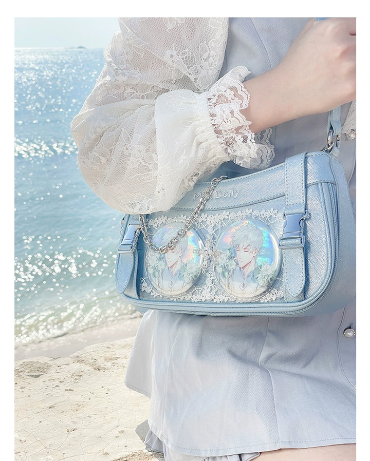 Y2K Style Ita Bag, Clear Window & Detachable Chain 43228:772304