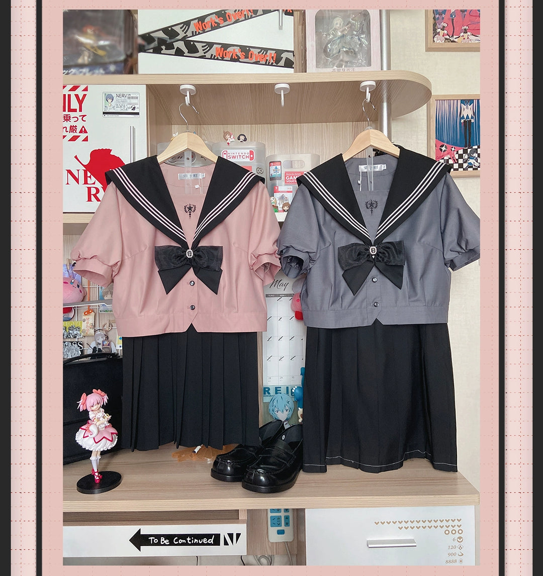 JK Uniform Sailor Collar Shirt & Skirt In Different Lengths 42564:745204