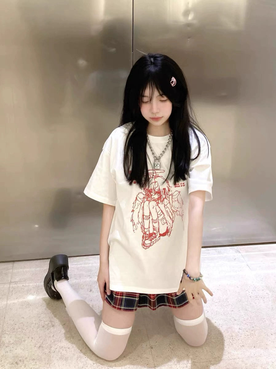 Tenshi Kaiwai T-Shirt, Crying Boy / Girl Print 29230:347342