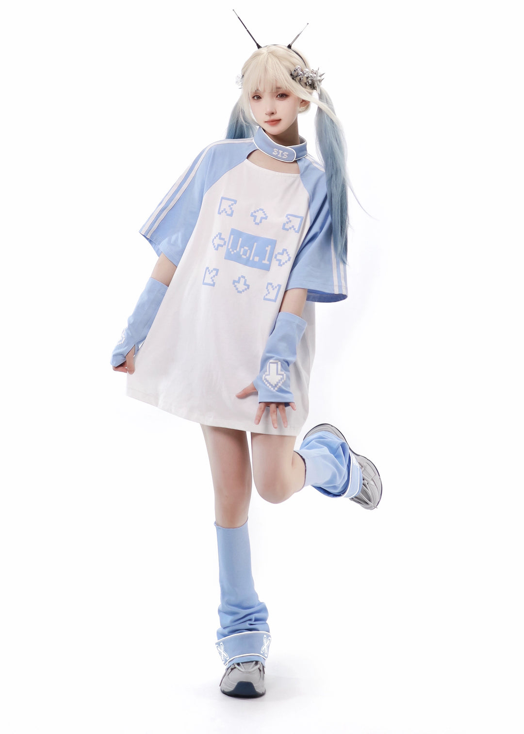 Tech Printed Tenshi Kaiwai T-Shirt & Shorts With Side Pocket 22478:336050