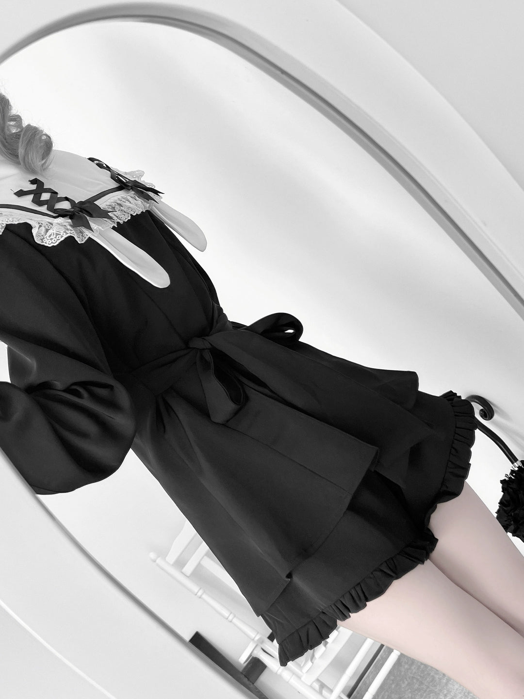 Jirai Kei Dress & Shorts, Bunny-Ear Sailor Collar 43440:776925
