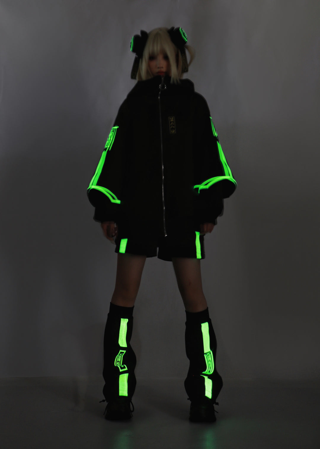 Phosphorescent Jirai Kei Sports Jacket With Shorts/Pants 29698:358478