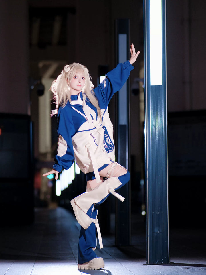 Cyberpunk Outfit, Detachable Jacket and Shorts Set 44424:810115