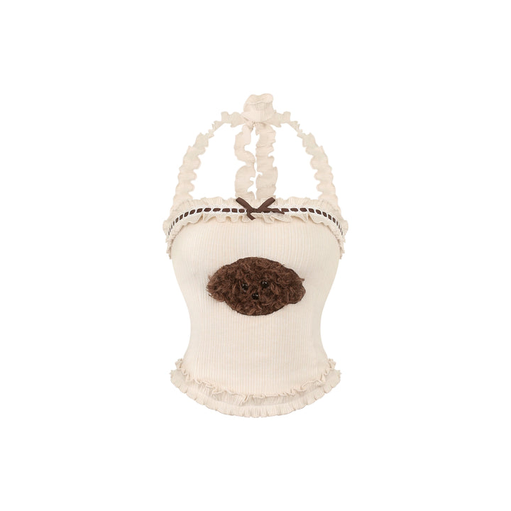 Fleeced Brown Cute Outfit, Bear Ear (M S XS) 44080:796037