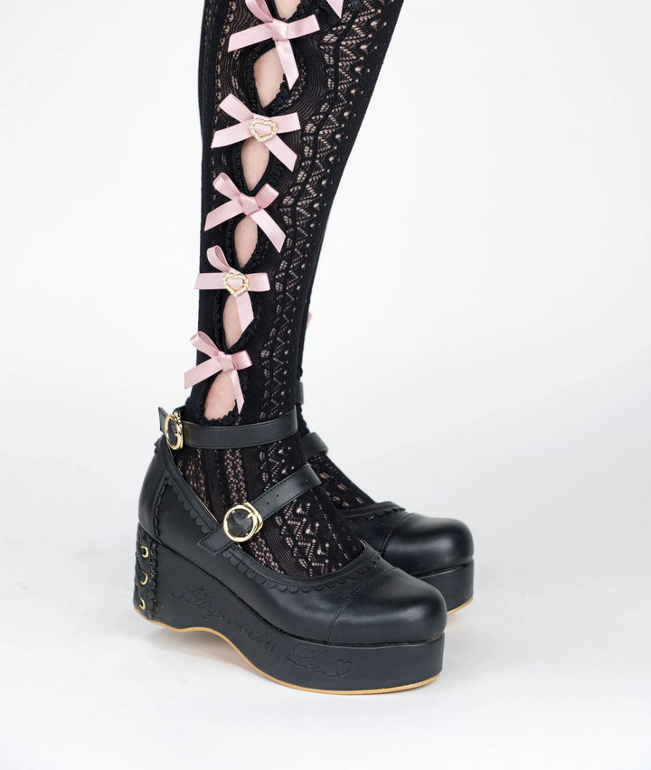 Jirai Kei Socks Lace Bow Mid-calf And Knee Socks Multicolor 33812:446030 33812:446030
