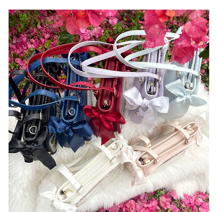 Large Capacity Ita Bag With Window Front & Detachable Ribbon Bow 43229:772345