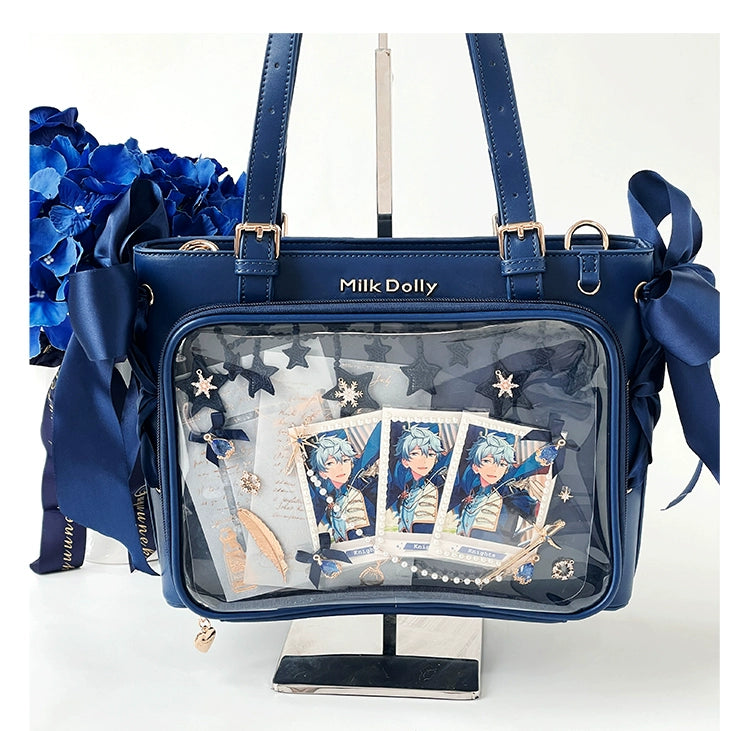 Large Capacity Ita Bag With Window Front & Detachable Ribbon Bow 43229:772362