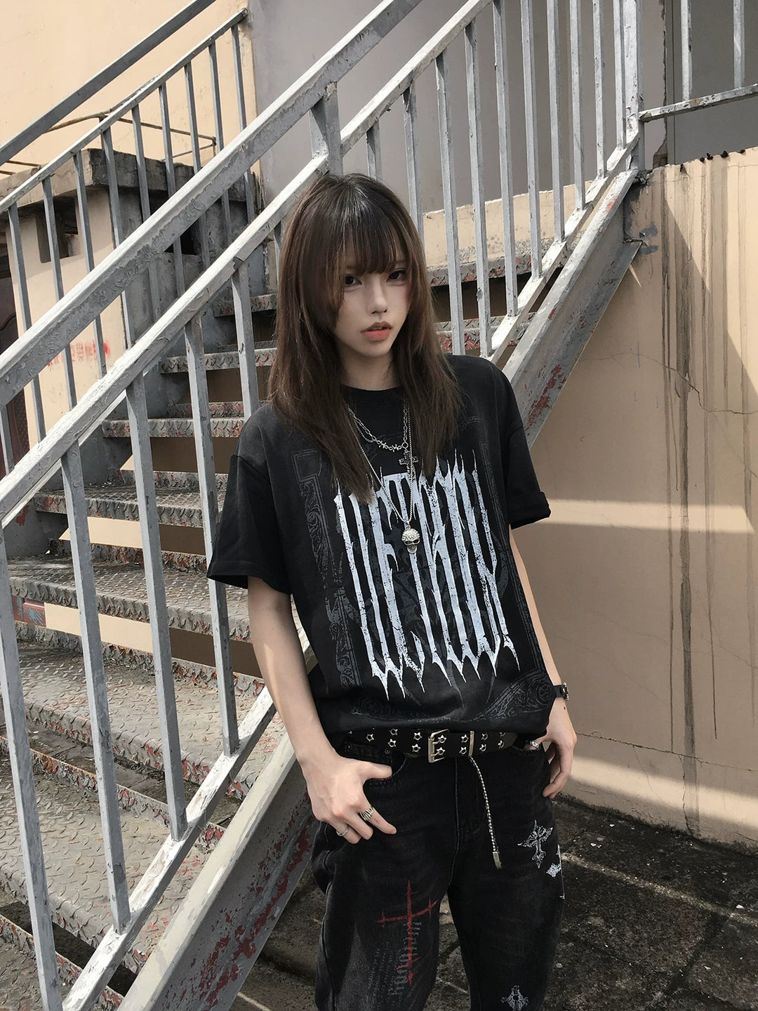 Summer Printed Sub-Culture Shirt, Cotton Fabric 44777:826943