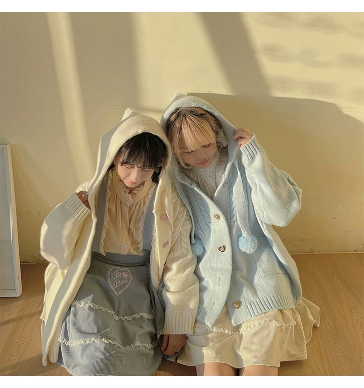 Kawaii Oversized Cardigan Sweater Coat Multicolor 22652:345614