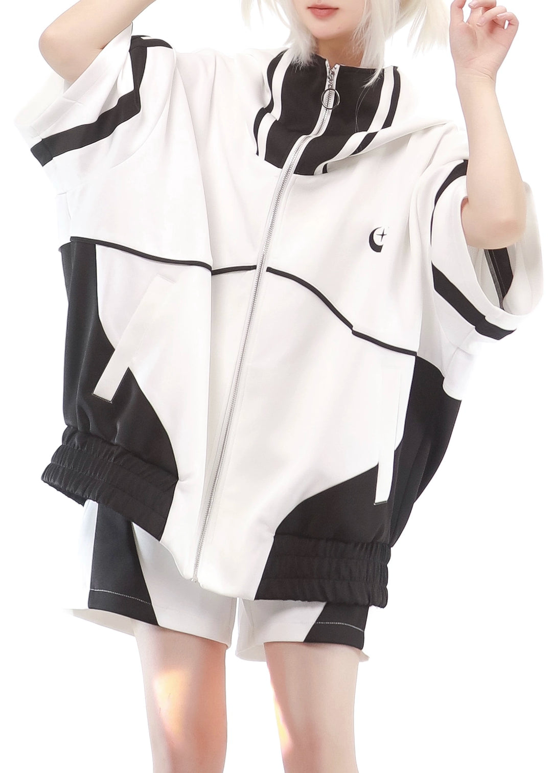 Multicolor Tenshi Kaiwai Jacket Set, Pockets, Zipper (L M XL) 29164:357022
