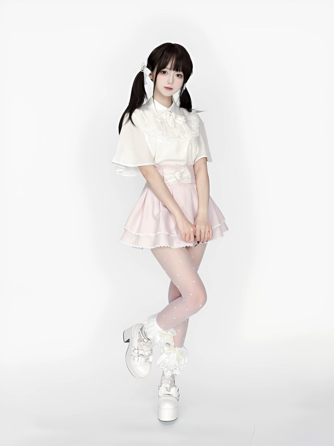 Ryousangata Skirt Outfit, Tencel Blouse 44750:821924