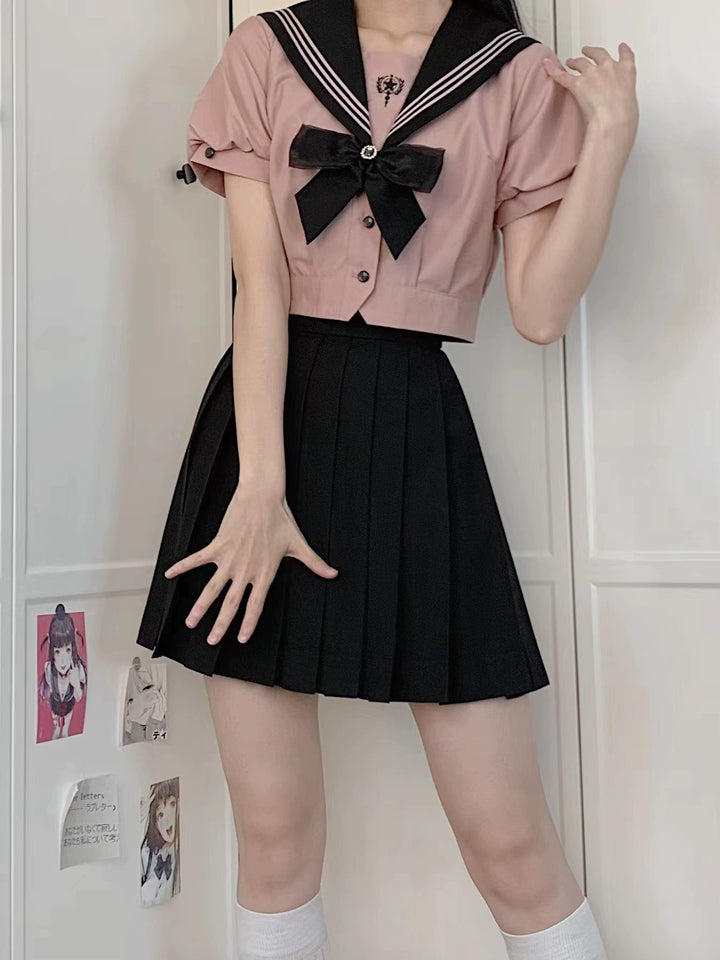 JK Uniform Sailor Collar Shirt & Skirt In Different Lengths 42564:745165