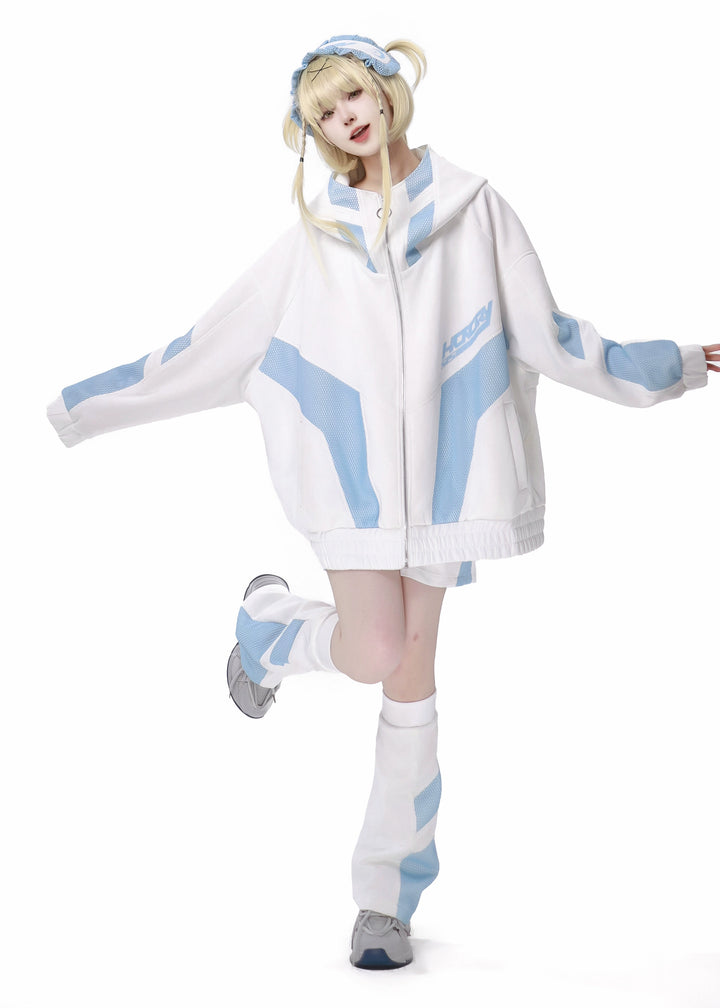 Tenshi Kaiwai Hooded Sportwear Coat Set 34494:466782