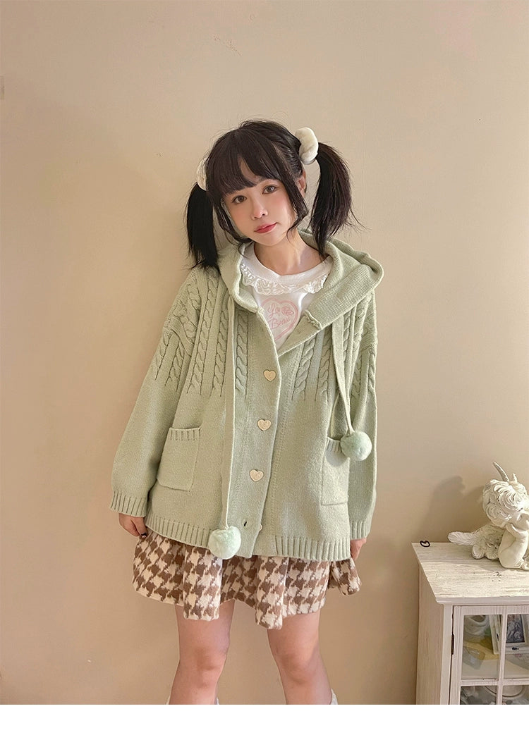 Kawaii Oversized Cardigan Sweater Coat Multicolor 22652:345634