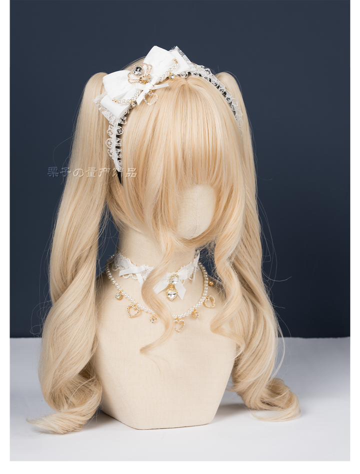 Ryousangata Bow Headband, Rhinestone Accents 44413:808187