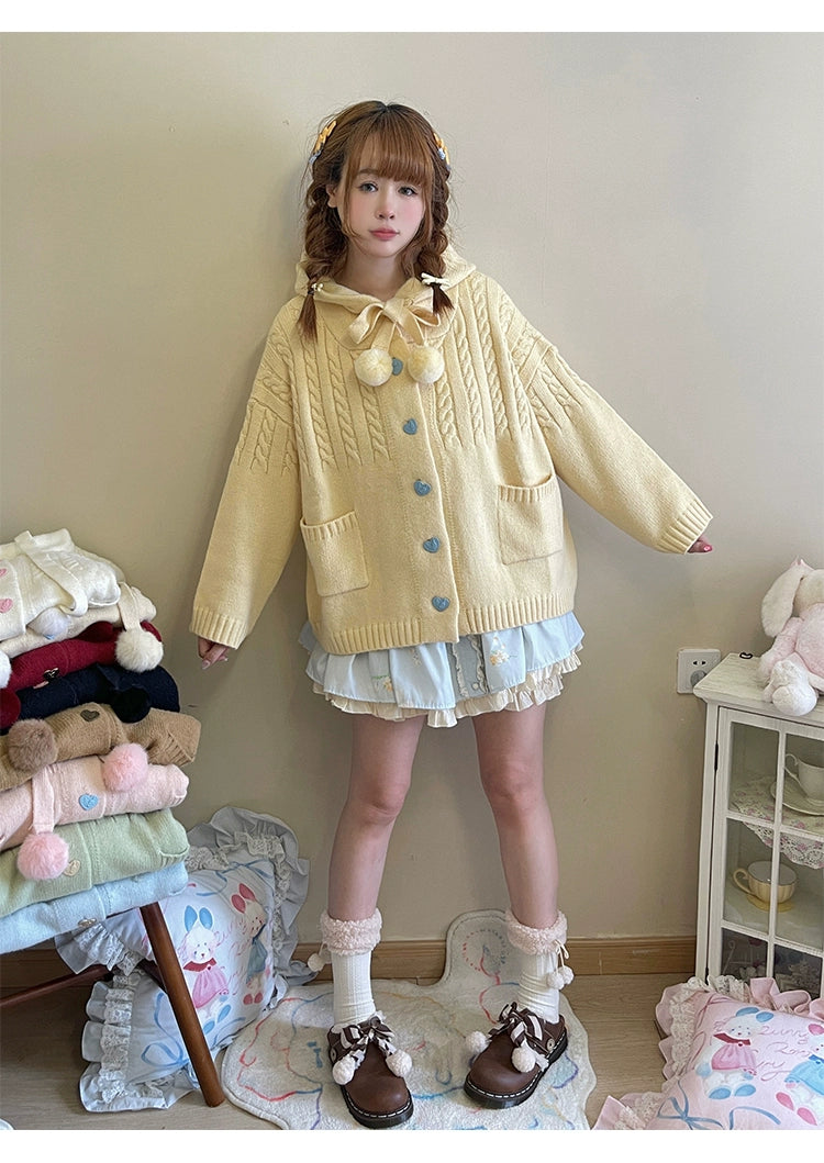 Kawaii Oversized Cardigan Sweater Coat Multicolor 22652:345548