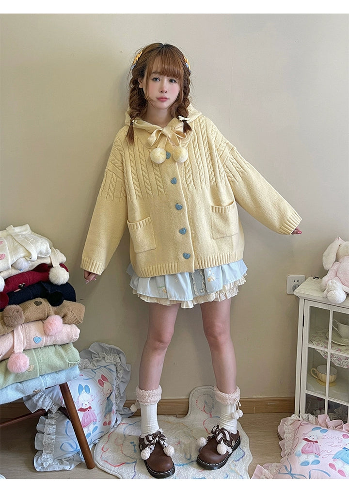 Kawaii Oversized Cardigan Sweater Coat Multicolor 22652:345548
