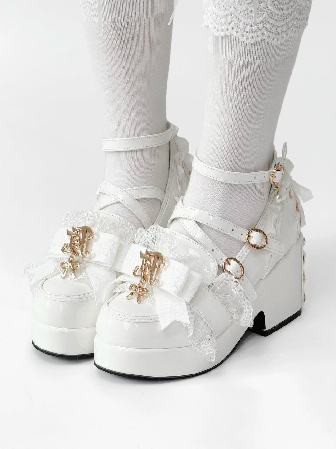 Jirai Kei High Platform Shoes, High + Mid Heel Options 43617:781177