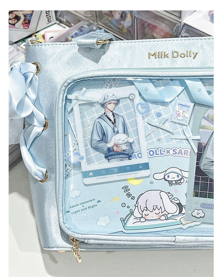 Satin Ita Bag, Clear Window & Detachable Ribbon Bow 43227:771941