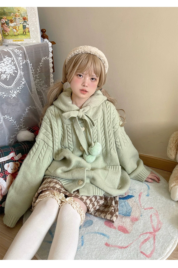 Kawaii Oversized Cardigan Sweater Coat Multicolor 22652:345618