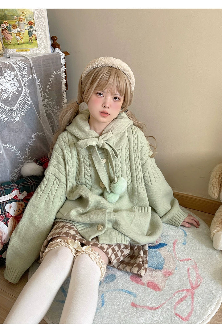 Kawaii Oversized Cardigan Sweater Coat Multicolor 22652:345618