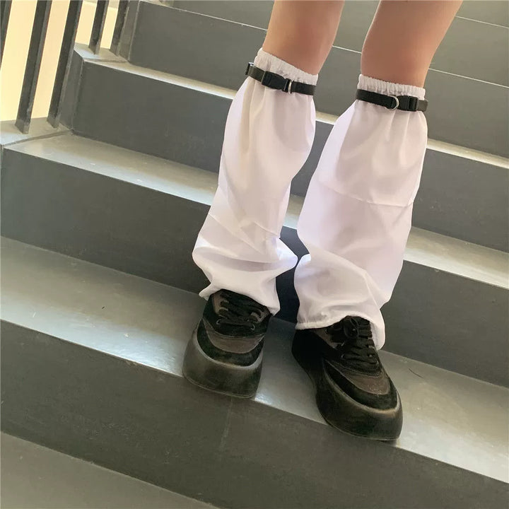 Harajuku Fashion White Black Gray Leg Warmers 28966:339338