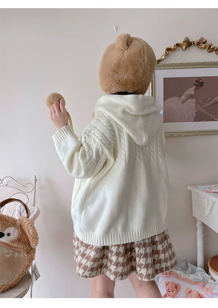 Kawaii Oversized Cardigan Sweater Coat Multicolor 22652:345572