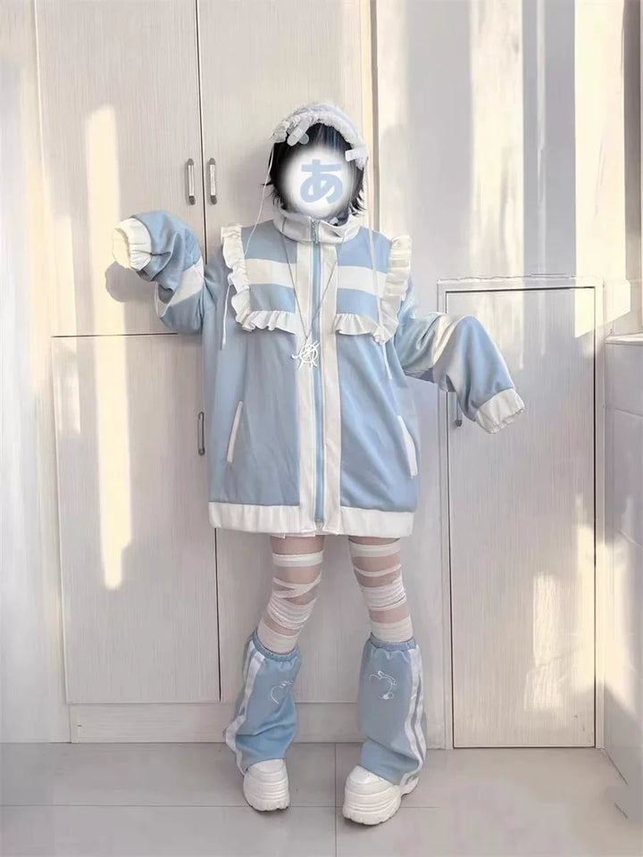 Oversize Tenshi Kaiwai Zip Jacket, Side Pockets 45471:851199