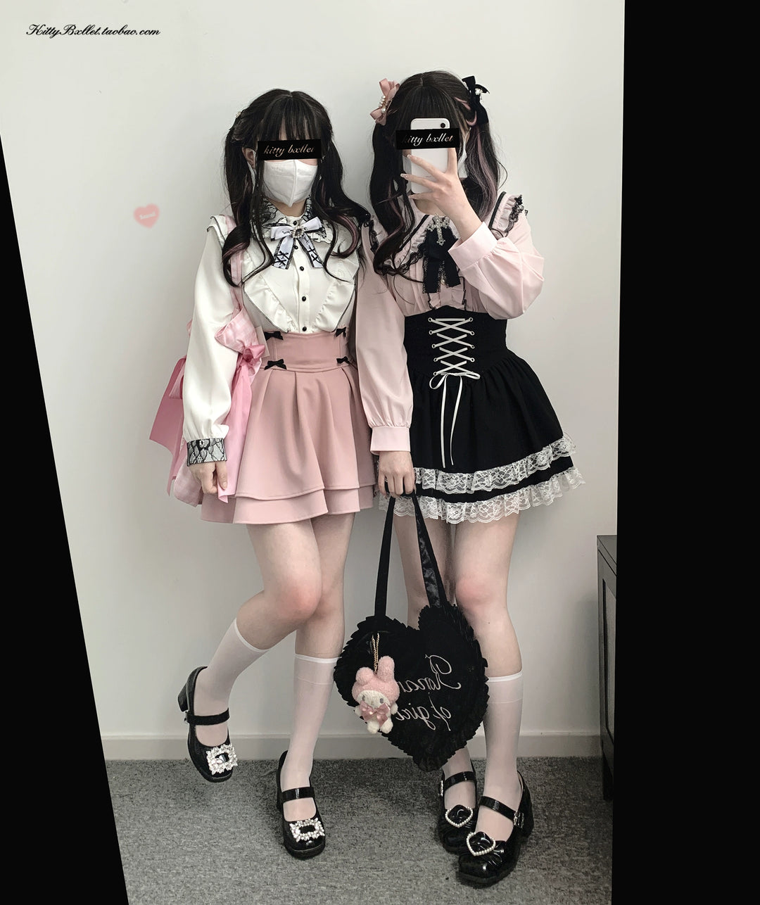 Jirai Kei Skirt High Waist Skirt Lace Up Skirt 36776:540172