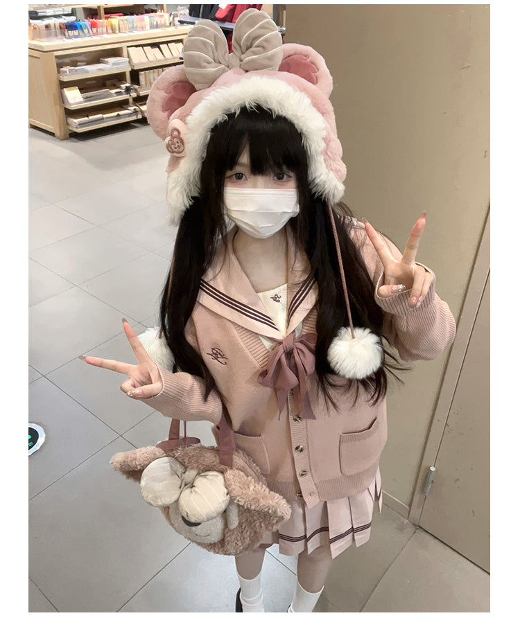 JK Uniform V-Neck Cardigan for Kansai-Collar Style Multicolor 42668:748664
