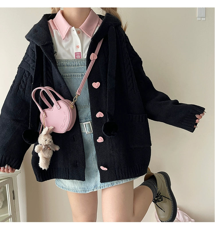Kawaii Oversized Cardigan Sweater Coat Multicolor 22652:345674