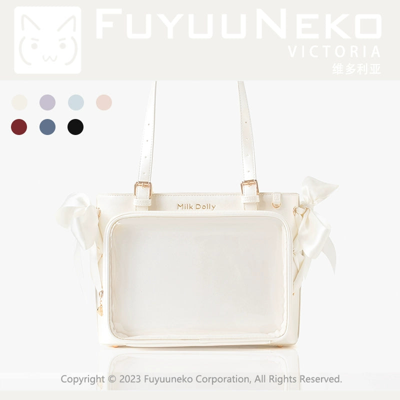Large Capacity Ita Bag With Window Front & Detachable Ribbon Bow 43229:772409