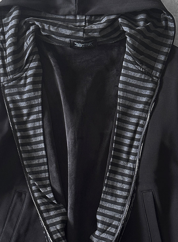 Cotton Jirai Kei Coat Gothic Punk Style with Oversized Design 42386:737983