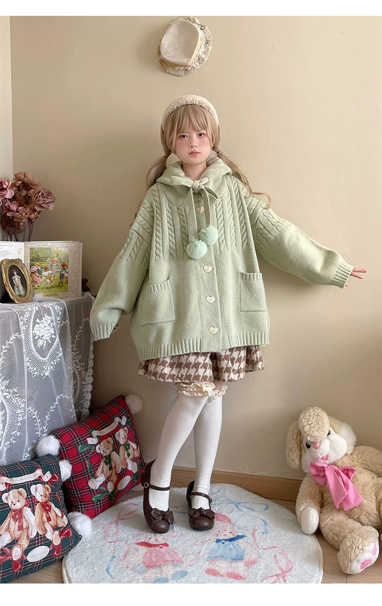 Kawaii Oversized Cardigan Sweater Coat Multicolor 22652:345670