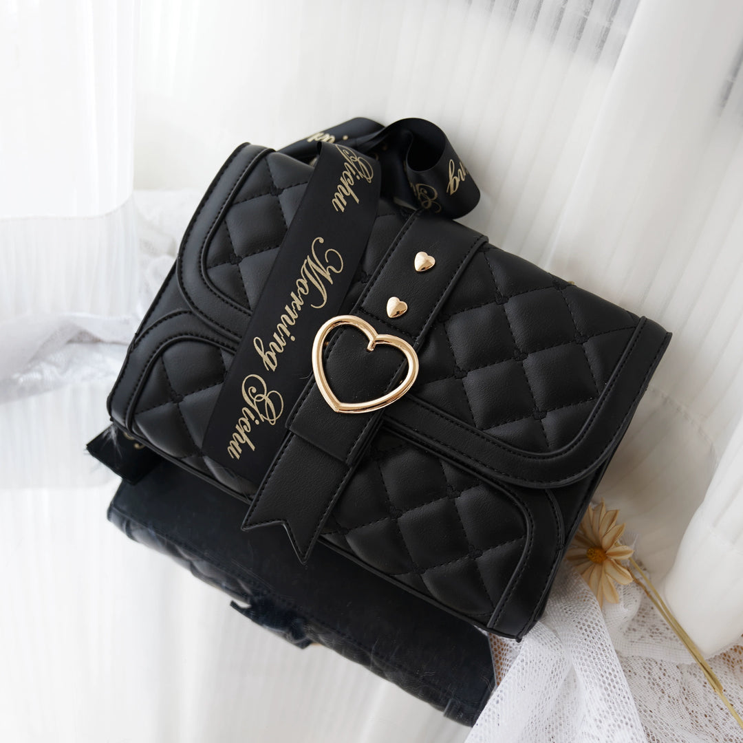Kawaii Ita Bag Bow Rhombus Grid Shoulder Bag Multicolor 21906:349722